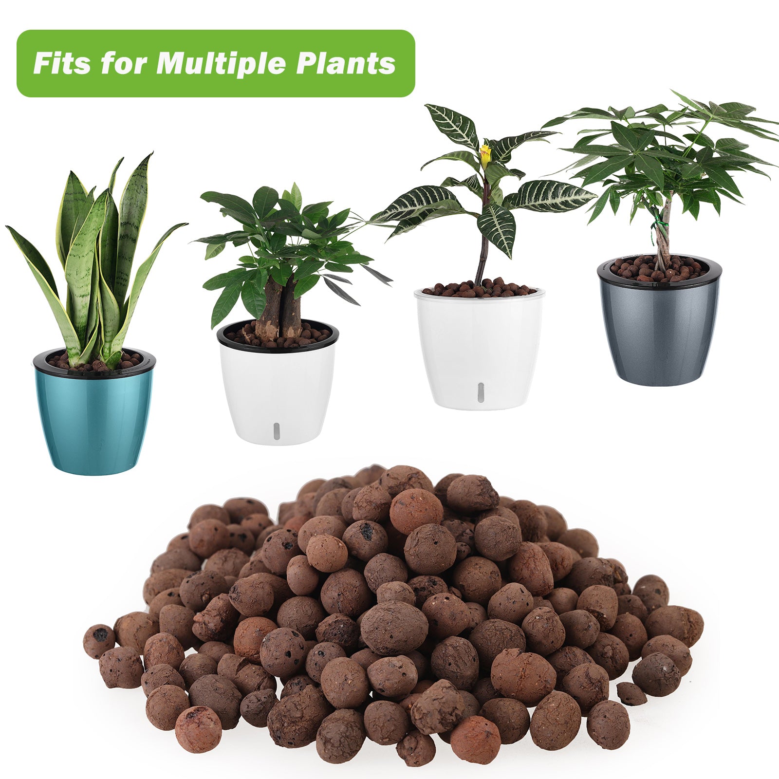 pebbles in potted plants 5lb LECA Expanded Clay Pebbles for Plants, Horticultural Grade for Hydroponics