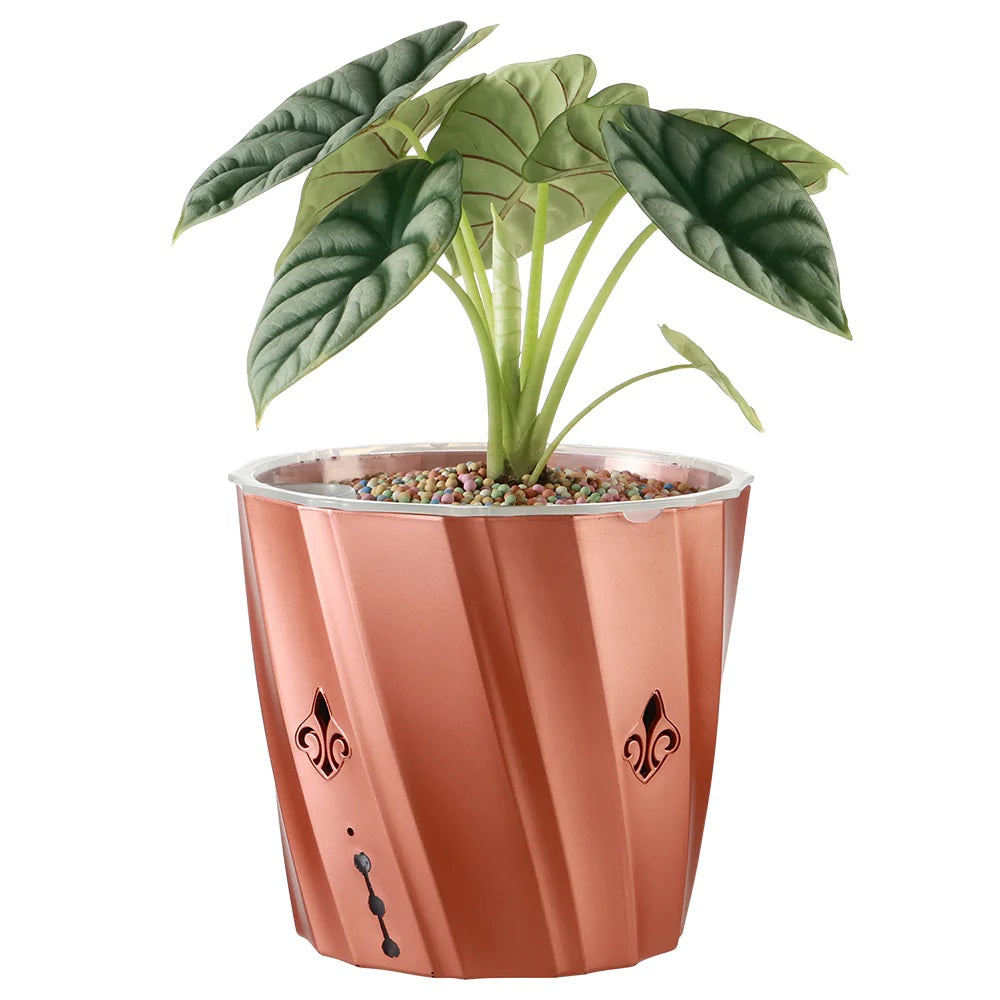 rose gold indoor planter 3 Pack 6" Self-Watering Planter with Air Holes and Water Indicator – planterhoma