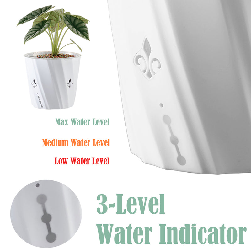 3 Pack 6" Self-Watering Planter with Air Holes And Water Indicator planterhoma