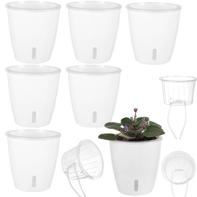 Self Watering Planter for African Violet With Indicator (Clear Insert) planterhoma